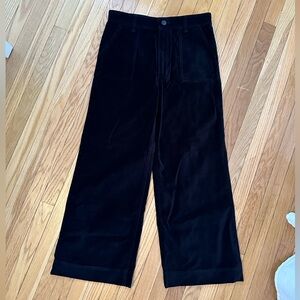 Frye - Brushed velvet wide leg black pants